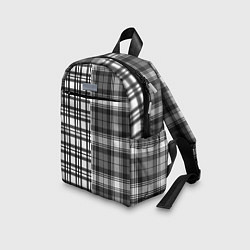 Детский рюкзак Черно-белый паттерн клетка, цвет: 3D-принт — фото 2