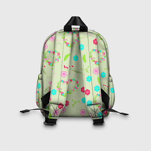 Детский рюкзак Цветы и веточки - венок / 3D-принт – фото 2