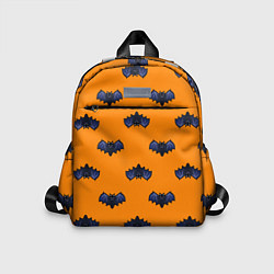 Детский рюкзак Летучие мыши - паттерн оранжевый, цвет: 3D-принт