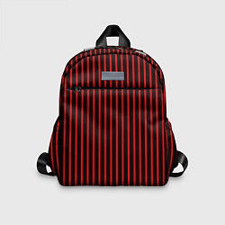 Детский рюкзак Красно-чёрный полосатый, цвет: 3D-принт