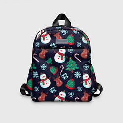 Детский рюкзак Снеговички с рождественскими оленями и елками