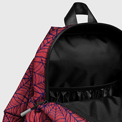 Детский рюкзак Паутина красно-синий, цвет: 3D-принт — фото 2