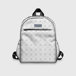 Детский рюкзак Светло-серый в квадратик, цвет: 3D-принт