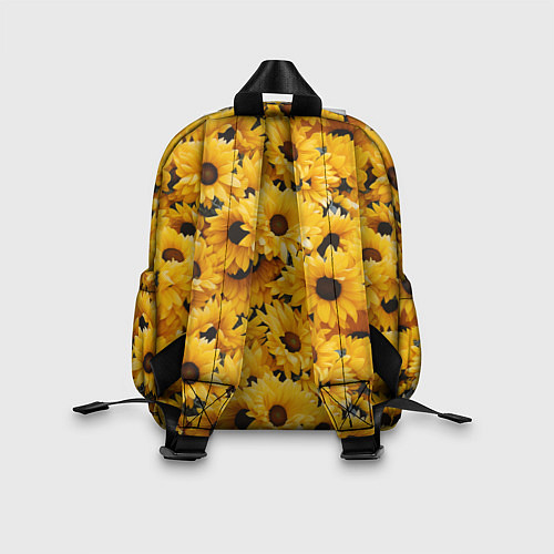 Детский рюкзак Желтые объемные цветы от нейросети / 3D-принт – фото 2