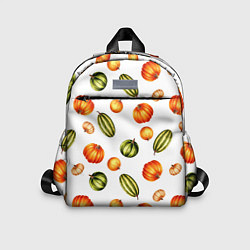 Детский рюкзак Разноцветные тыквы - паттерн, цвет: 3D-принт