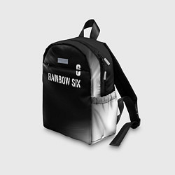 Детский рюкзак Rainbow Six glitch на темном фоне: символ сверху, цвет: 3D-принт — фото 2