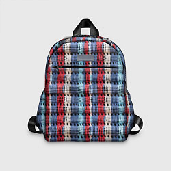 Детский рюкзак Вязаный узор разноцветные вертикальные полосы, цвет: 3D-принт