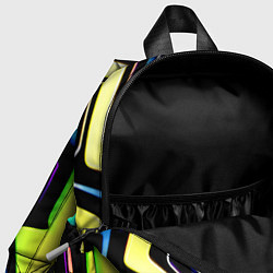 Детский рюкзак Mirror abstract composition - неон, цвет: 3D-принт — фото 2