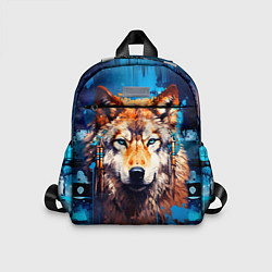 Детский рюкзак Волк - индеец, цвет: 3D-принт