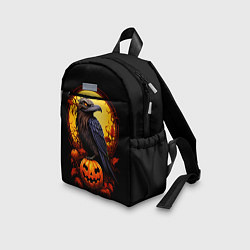 Детский рюкзак Halloween - ворон и тыква, цвет: 3D-принт — фото 2