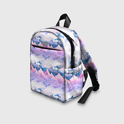 Детский рюкзак Розовые горы паттерн, цвет: 3D-принт — фото 2