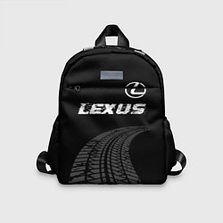 Детский рюкзак Lexus speed на темном фоне со следами шин: символ
