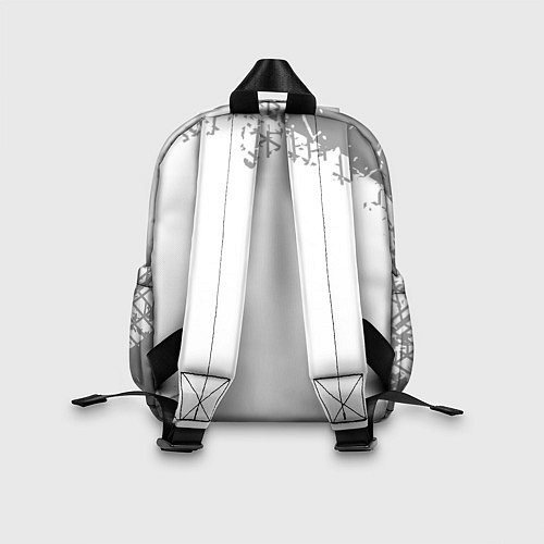 Детский рюкзак Mitsubishi speed на светлом фоне со следами шин / 3D-принт – фото 2