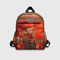 Детский рюкзак Девушка и интерьер СССР, цвет: 3D-принт