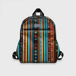 Детский рюкзак Этнический паттерн в вертикальную полоску, цвет: 3D-принт