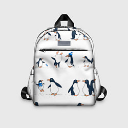 Детский рюкзак Семейство пингвинов на прогулке, цвет: 3D-принт