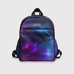 Детский рюкзак Бескрайний космос фиолетовый, цвет: 3D-принт