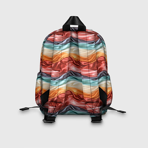 Детский рюкзак Разноцветные полосы текстура ткани / 3D-принт – фото 2