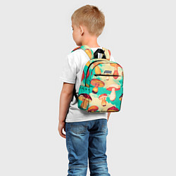 Детский рюкзак Грибы в небе паттерн, цвет: 3D-принт — фото 2