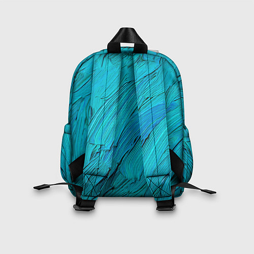Детский рюкзак Голубая масляная краска / 3D-принт – фото 2