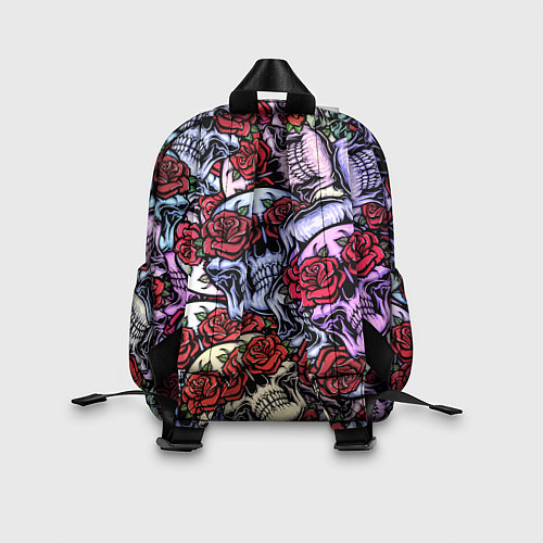 Детский рюкзак Череп розы в глазах паттерн / 3D-принт – фото 2