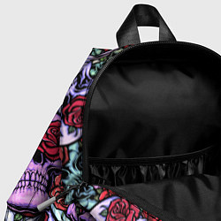 Детский рюкзак Череп розы в глазах паттерн, цвет: 3D-принт — фото 2