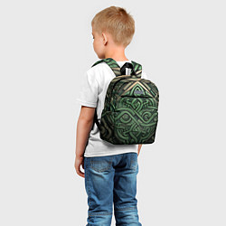 Детский рюкзак Симметричный узор в ирландском стиле, цвет: 3D-принт — фото 2