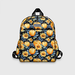 Детский рюкзак Паттерн тыквы и цветы, цвет: 3D-принт