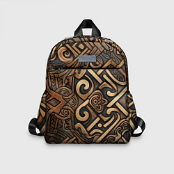 Детский рюкзак Асимметричный узор в викингском стиле, цвет: 3D-принт