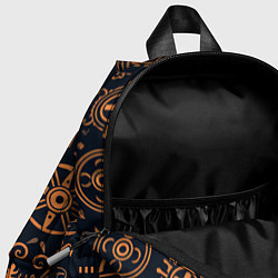 Детский рюкзак Паттерн в славянском стиле на тёмном фоне, цвет: 3D-принт — фото 2