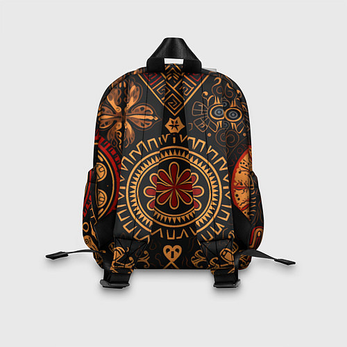 Детский рюкзак Орнамент в славянском стиле на тёмном фоне / 3D-принт – фото 2
