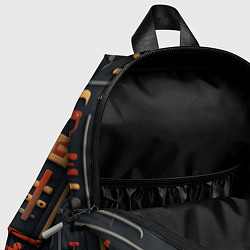 Детский рюкзак Абстрактный паттерн в славянском стиле на тёмном ф, цвет: 3D-принт — фото 2