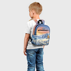 Детский рюкзак Предновогодний восход, цвет: 3D-принт — фото 2