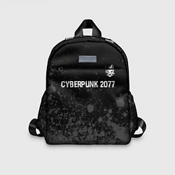 Детский рюкзак Cyberpunk 2077 glitch на темном фоне посередине