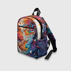 Детский рюкзак Абстракция из гуаши, цвет: 3D-принт — фото 2