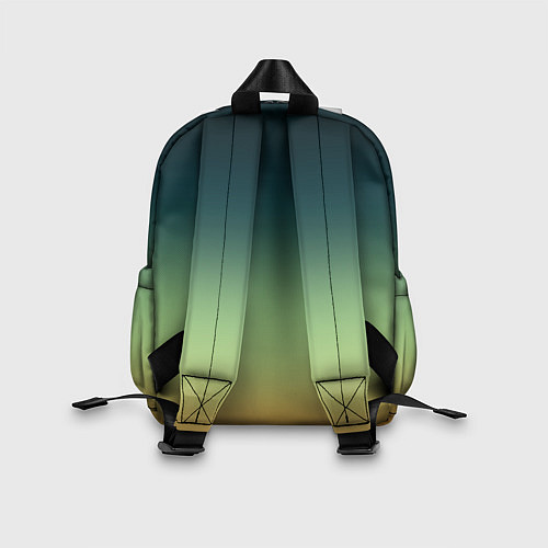 Детский рюкзак Темно-зеленый и желтый градиент / 3D-принт – фото 2