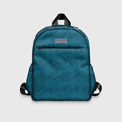 Детский рюкзак Бирюзовая текстура имитация меха, цвет: 3D-принт