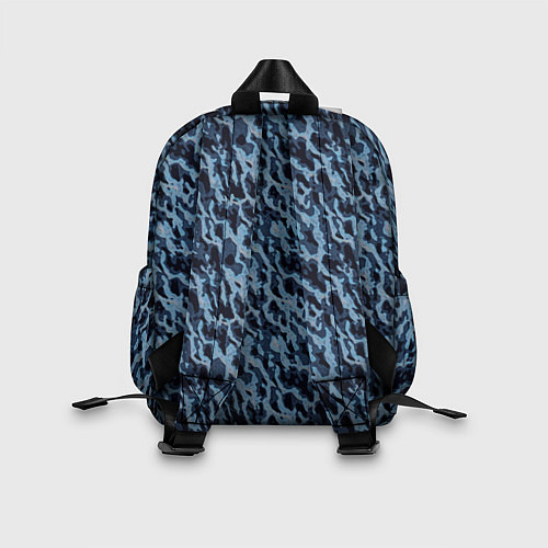 Детский рюкзак Размытый пятнистый синий / 3D-принт – фото 2