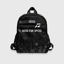 Детский рюкзак Need for Speed glitch на темном фоне посередине, цвет: 3D-принт