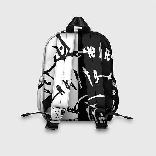 Детский рюкзак Астарион - знак на спине чб / 3D-принт – фото 2