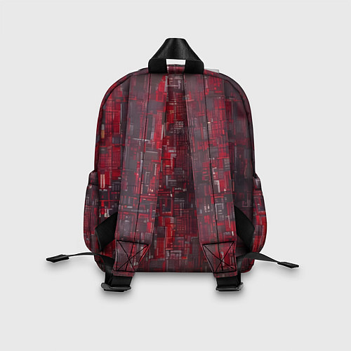 Детский рюкзак Красный металл модерн / 3D-принт – фото 2