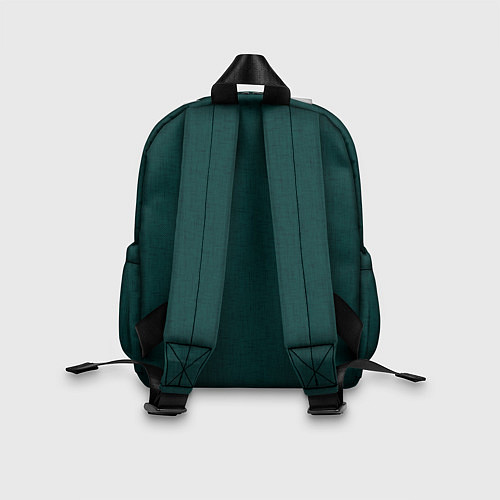 Детский рюкзак Тёмно-зелёный однотонный текстура / 3D-принт – фото 2