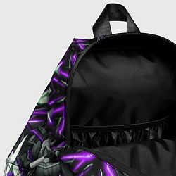Детский рюкзак Неоновый фиолетовый кибер череп, цвет: 3D-принт — фото 2