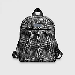 Детский рюкзак Абстракция чёрно-белый, цвет: 3D-принт