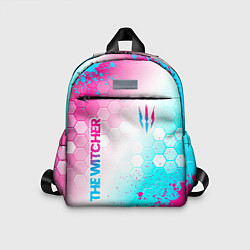 Детский рюкзак The Witcher neon gradient style вертикально, цвет: 3D-принт