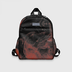 Детский рюкзак Красный дым на чёрном