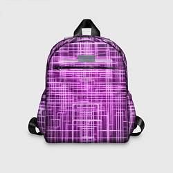 Детский рюкзак Фиолетовые неоновые полосы киберпанк, цвет: 3D-принт