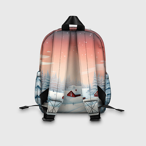 Детский рюкзак Погружение в зимнюю атмосферу / 3D-принт – фото 2