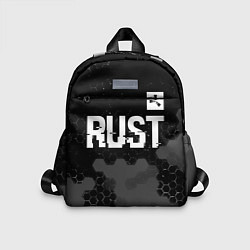 Детский рюкзак Rust glitch на темном фоне посередине