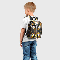 Детский рюкзак Неоновый узор стальная бабочка, цвет: 3D-принт — фото 2